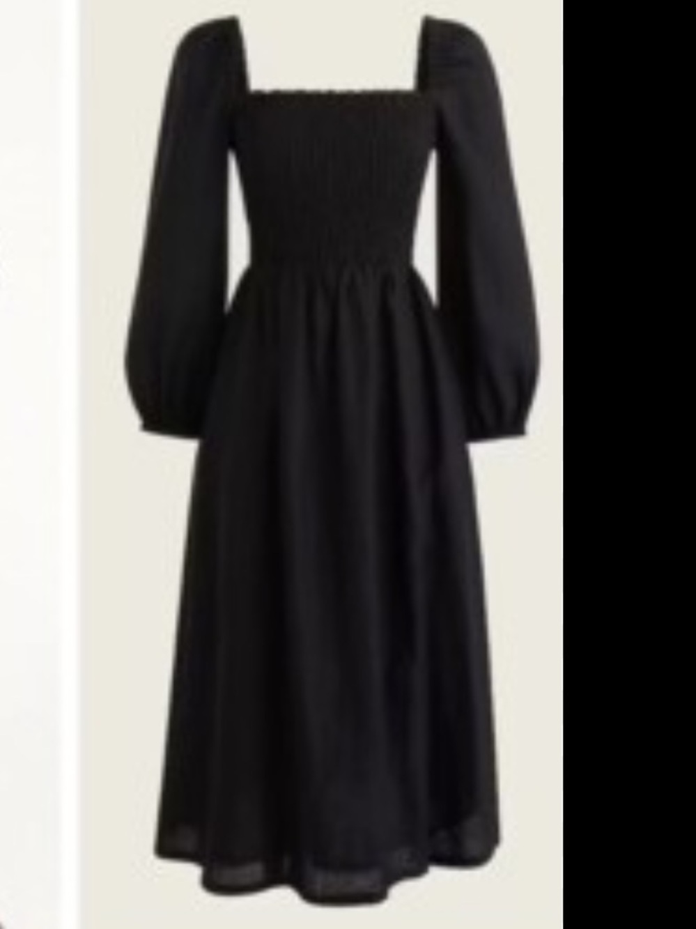J.Crew Black Linen Midi Dress✨ - Picture 3 of 7